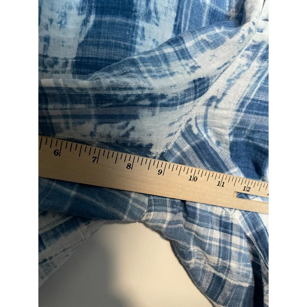 Polo Ralph Lauren India Madras Shorts Mens 38 Blue Plaid 100% Linen Classic Fit